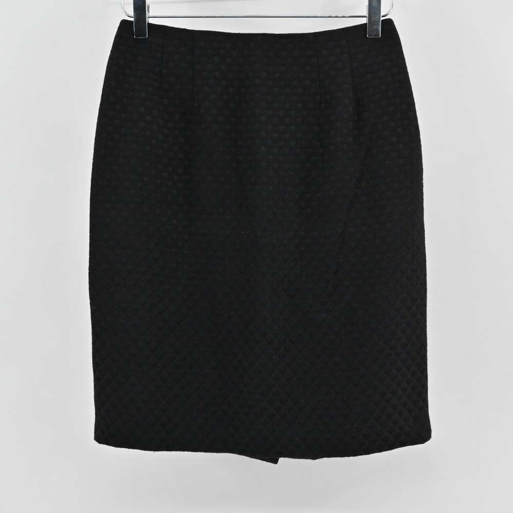 Linda Allard Ellen Tracy Pencil Skirt Size 8 Petite Textured Black Straight Work